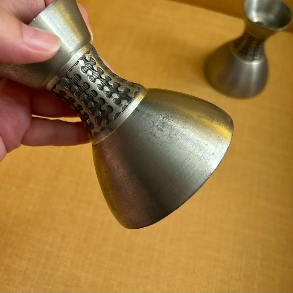 Vintage Nordic Pewter Candle Holders silver primitive